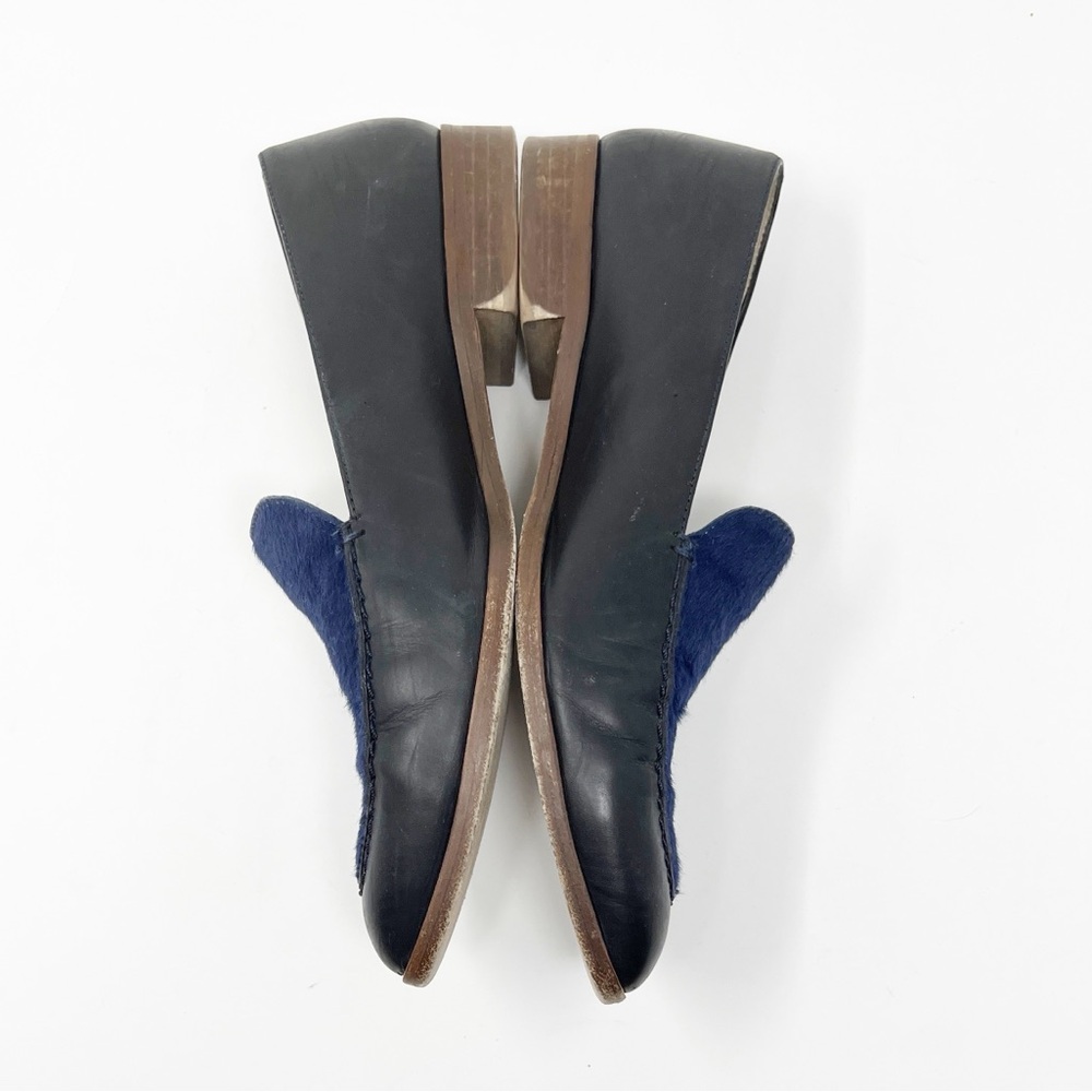 J. Crew Collection Navy Blue Calf Hair Loafers - Picture 3 of 7